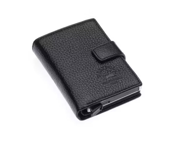 Portefeuille unisexe en cuir véritable Westpolo Alex avec grand porte-cartes (5570)