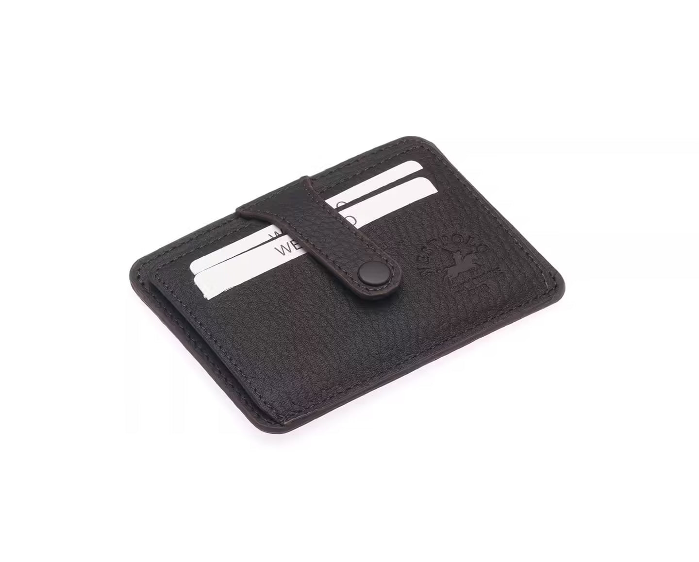 Porte-cartes unisexe multicompartiments Westpolo Carpi en cuir véritable Flirt (115)