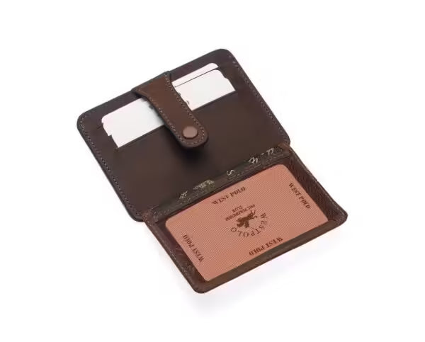 Westpolo Carpi Multi Compartment Unisex Genuine Flirt Leather Card Holder (115C)
