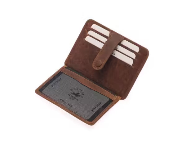 Westpolo Carpi Multi Compartment Unisex Genuine Flirt Leather Card Holder (115C)