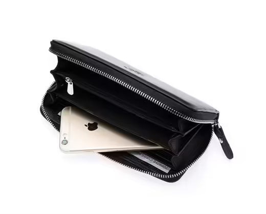 Portefeuille zippé en cuir véritable pour femme Westpolo Fiora (472)