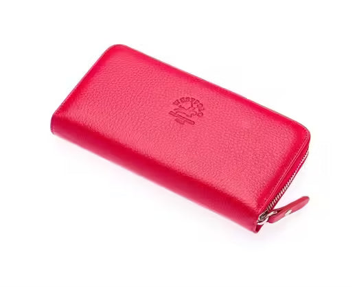Portefeuille zippé en cuir véritable pour femme Westpolo Fiora (472)