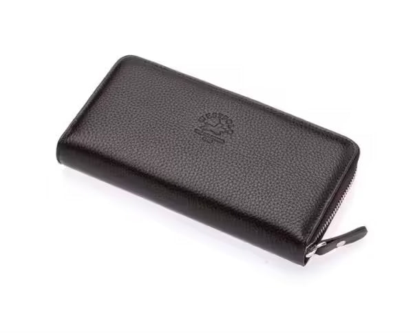 Portefeuille zippé en cuir véritable pour femme Westpolo Fiora (472)