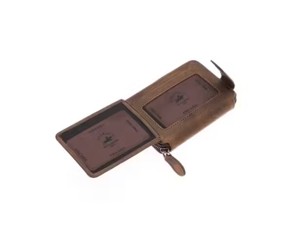 Westpolo Genuine Crazy Tumbled Leather Vintage Card Holder Wallet (1795C)