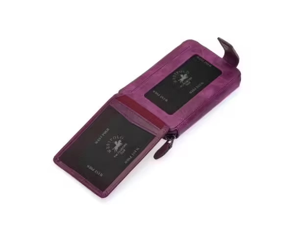 Westpolo Genuine Crazy Tumbled Leather Vintage Card Holder Wallet (1795C)