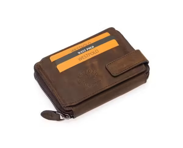 Westpolo Genuine Crazy Tumbled Leather Vintage Card Holder Wallet (1795C)