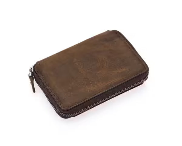 Westpolo Genuine Crazy Tumbled Leather Vintage Card Holder Wallet (1795C)