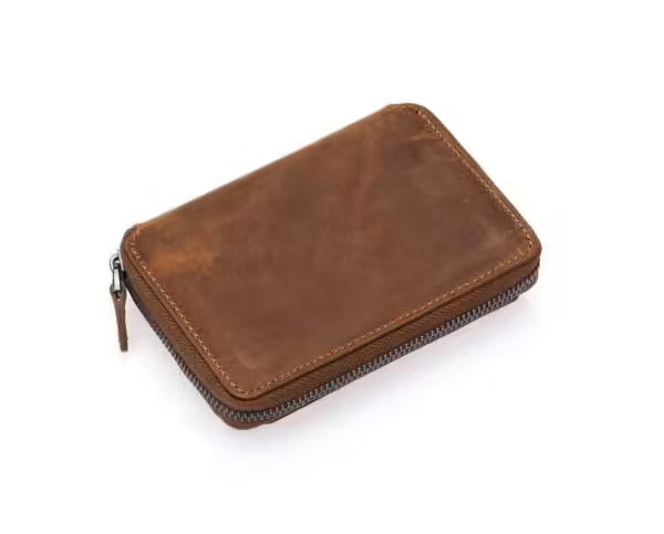 Westpolo Genuine Crazy Tumbled Leather Vintage Card Holder Wallet (1795C)