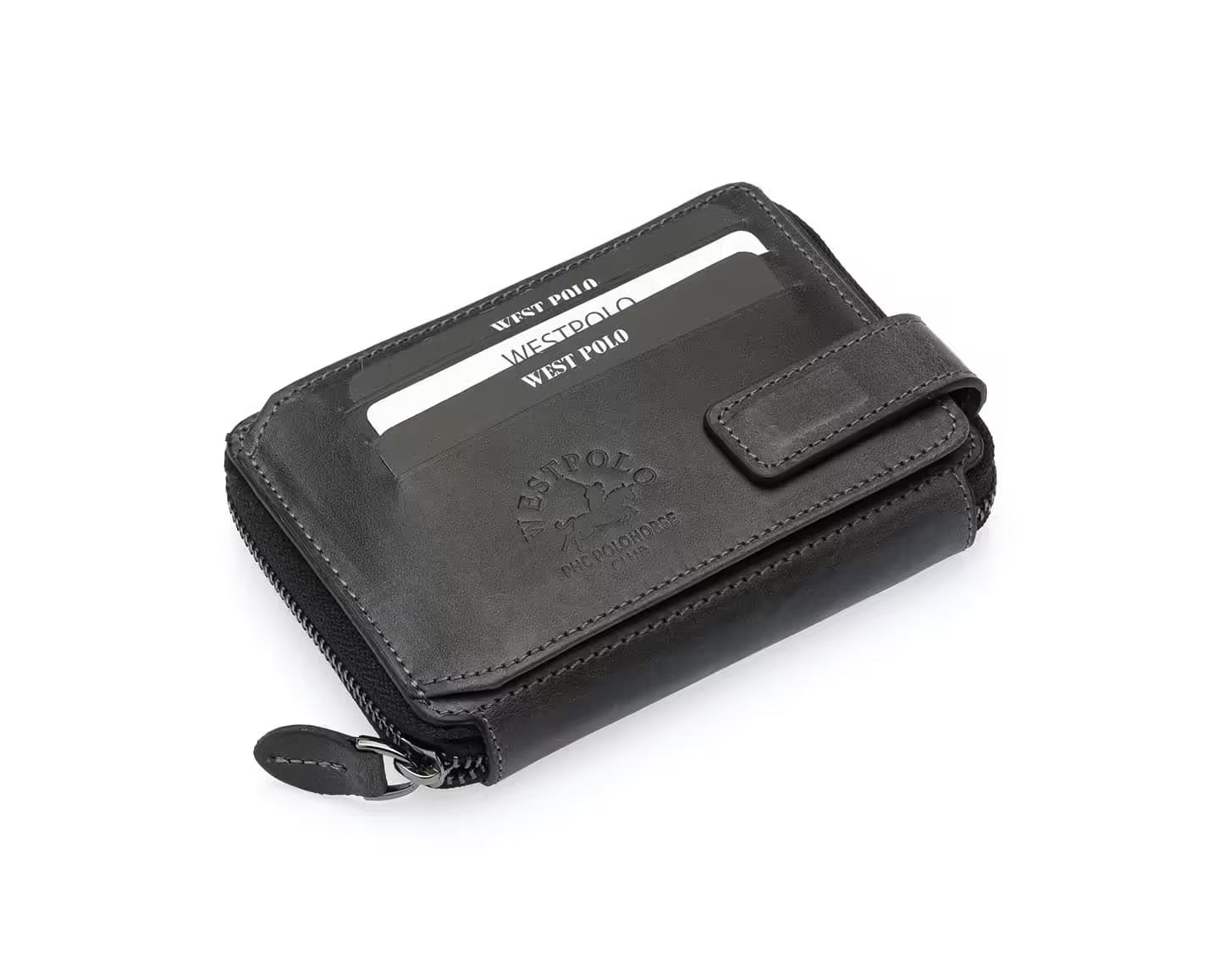 Westpolo Genuine Crazy Tumbled Leather Vintage Card Holder Wallet (1795C)