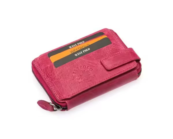 Westpolo Genuine Crazy Tumbled Leather Vintage Card Holder Wallet (1795C)