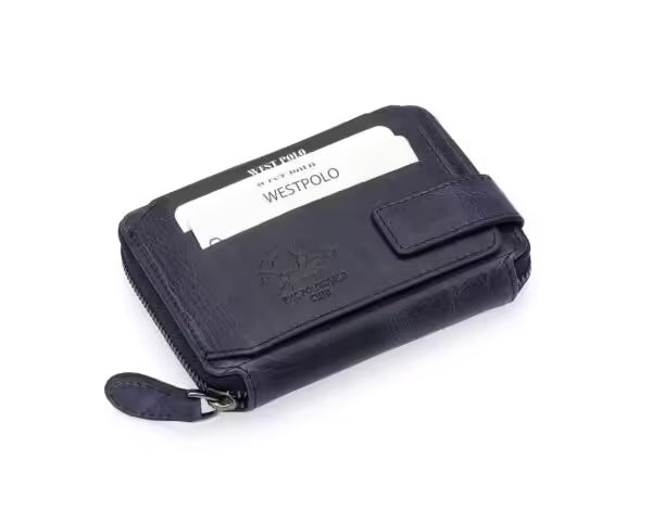 Westpolo Genuine Crazy Tumbled Leather Vintage Card Holder Wallet (1795C)