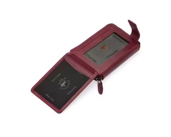 Westpolo Genuine Crazy Tumbled Leather Vintage Card Holder Wallet (1795C)