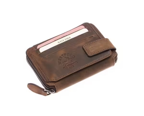 Westpolo Genuine Crazy Tumbled Leather Vintage Card Holder Wallet (1795C)