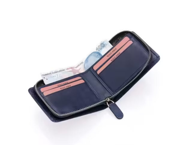 Portefeuille porte-cartes vintage Westpolo en cuir véritable Crazy Tumbled Leather (545C)