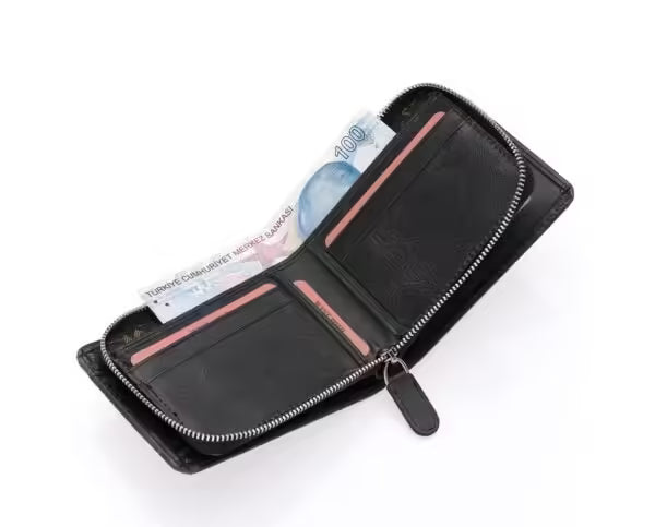 Portefeuille porte-cartes vintage Westpolo en cuir véritable Crazy Tumbled Leather (545C)