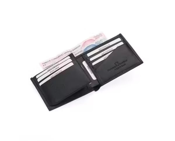 Westpolo Genuine Tumbled Leather Handmade Men's Wallet with Large Card Compartment (559C)