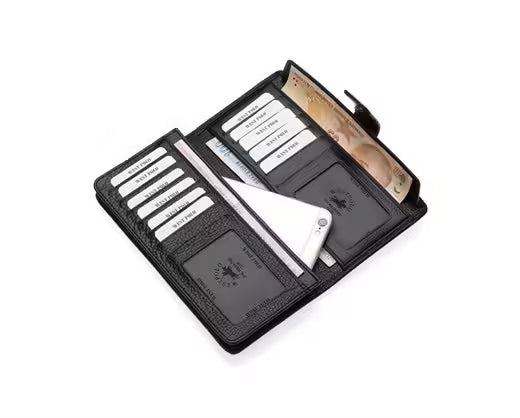 Westpolo Lime Unisex Genuine Leather Long Wallet with Phone Compartment (2746)