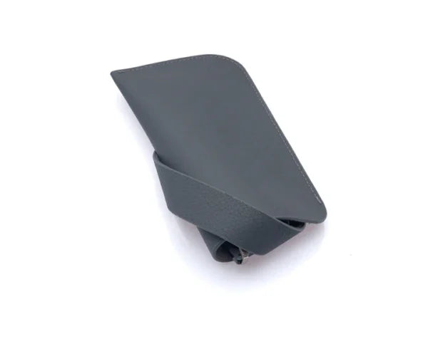 westpolo lonex genuine leather glasses case – gray gallery img 1