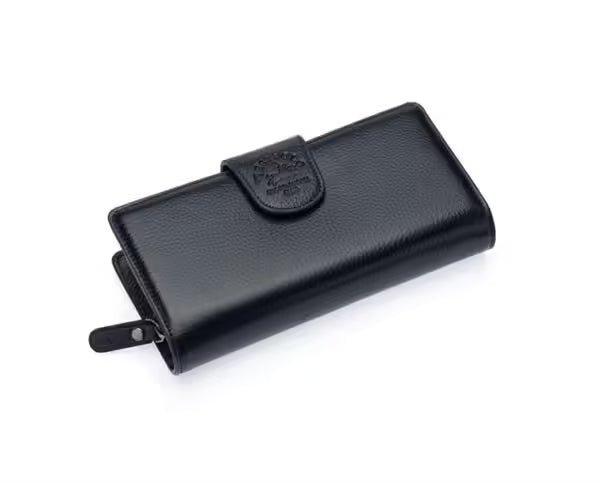 Westpolo Maze Genuine Zipper and Magnet Women's Wallet with Large Card Capacity (481)