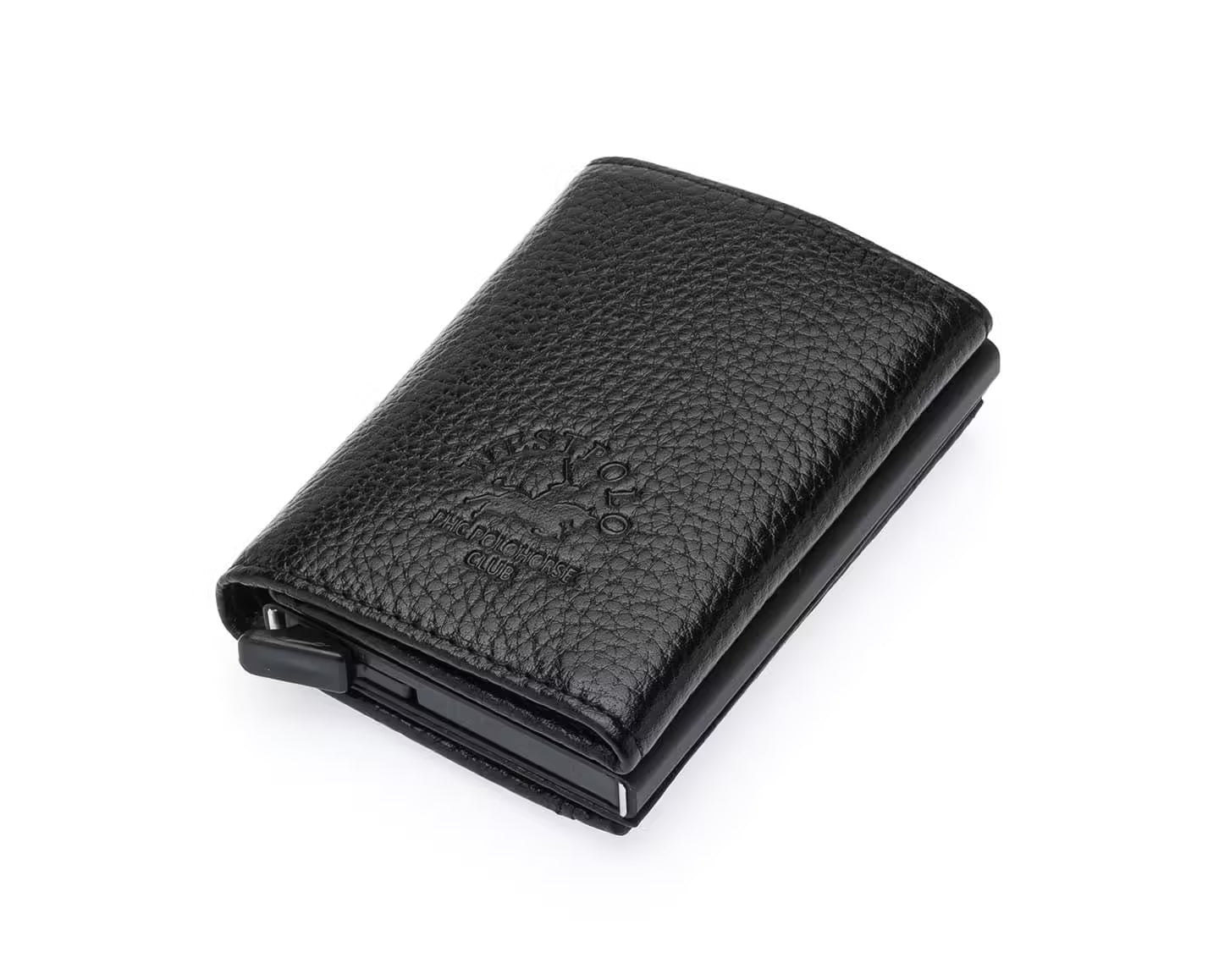 Westpolo Mries Unisex Genuine Guti Leather Mechanism Wallet Card Holder (5540)