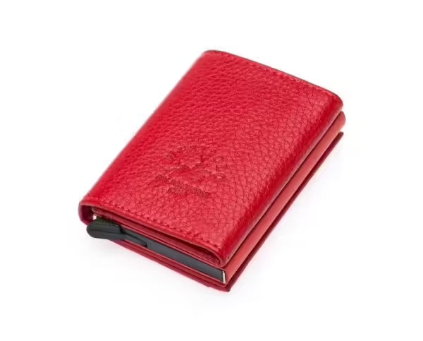 Westpolo Mries Unisex Genuine Guti Leather Mechanism Wallet Card Holder (5540)