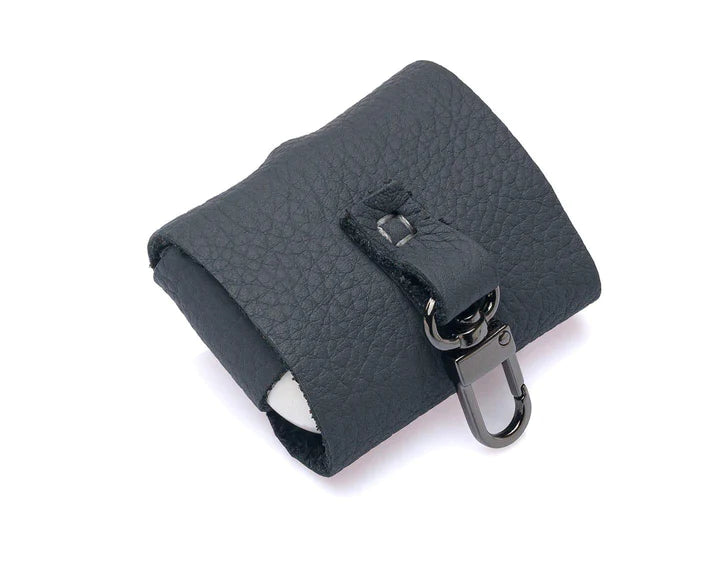 westpolo poine genuine leather apple airpods pro protection case – black gallery img 1