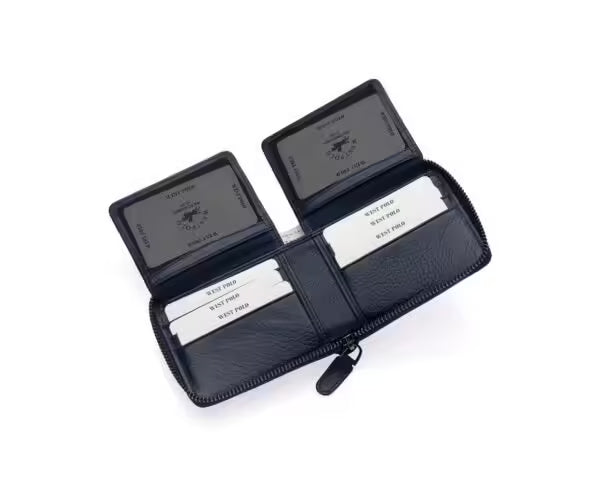 محفظة ويستبولو تايجر للجنسين مصنوعة من الجلد الطبيعي مع مساحة واسعة لبطاقات الائتمان (2743)