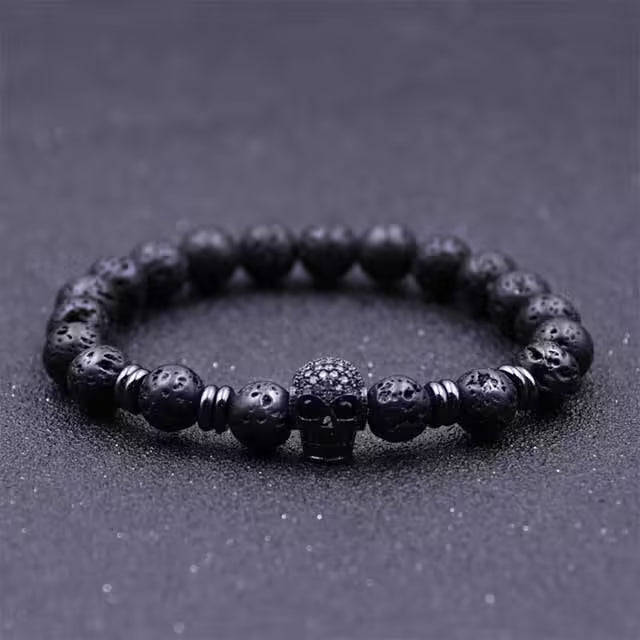 Bracelet de perles squelette en zircon (EGBT113)