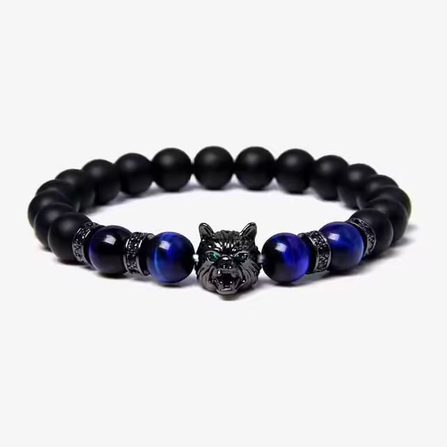 Zircon Wolf Unisex Beads Bracelet (EGBT107)