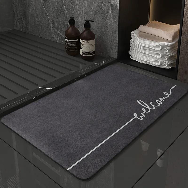40*60cm Rectangular Absorbent Anti Slip Rubber Quick Dry Bath Mat (EGM007)