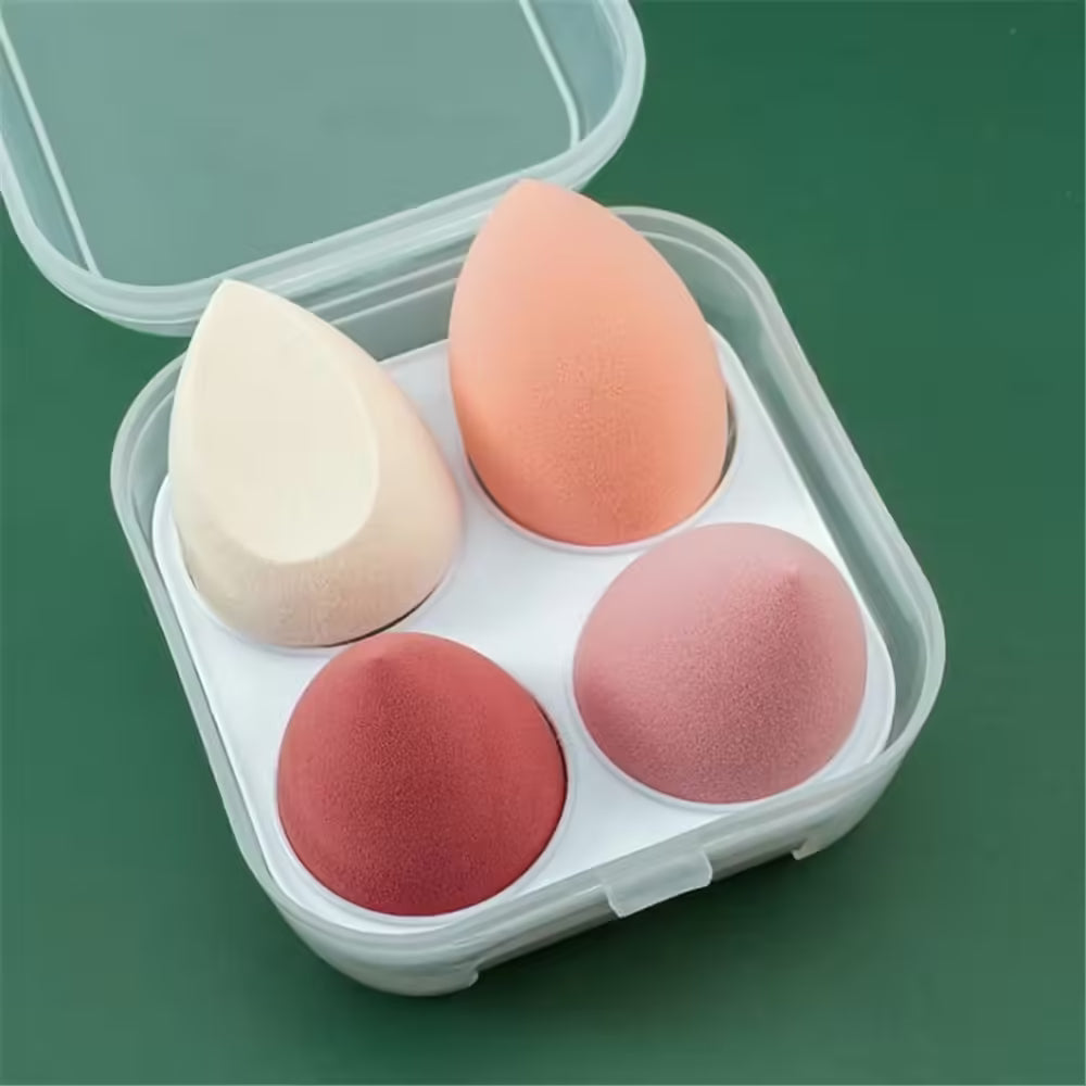 Ensemble d'éponges à maquillage douces - 3 ou 4 œufs de beauté pour une application impeccable du fond de teint et de la poudre - Indispensables du maquillage féminin