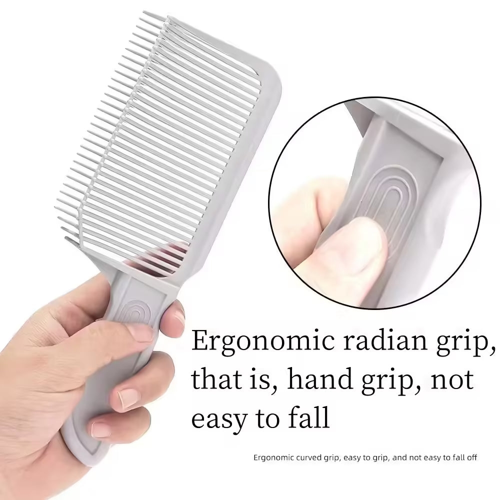 Fading Comb - Professional Barber Clipper Blending Tool for Men - Heat Resistant Fade Brush for Salon Styling