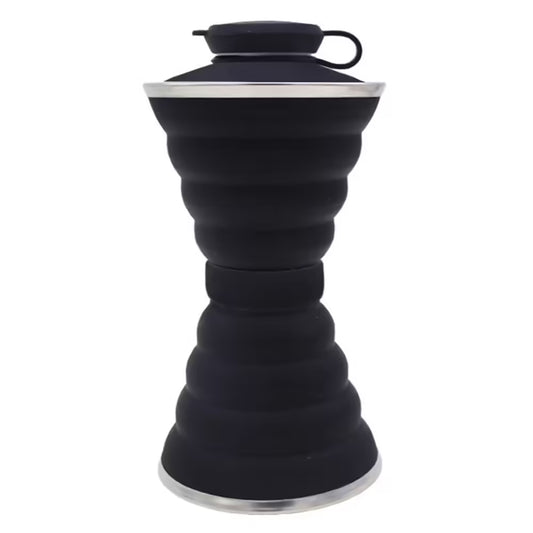 Pratique et ultra-pratique : gourde pliable en silicone de 500 ml idéale pour le sport, le camping, les voyages et le vélo.