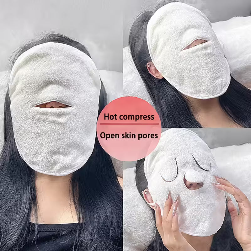 Skin Care Mask Cotton Hot Compress Towel - Wet Compress Steamed Face Towel for Clean Pores - Beauty Facial Care Tool