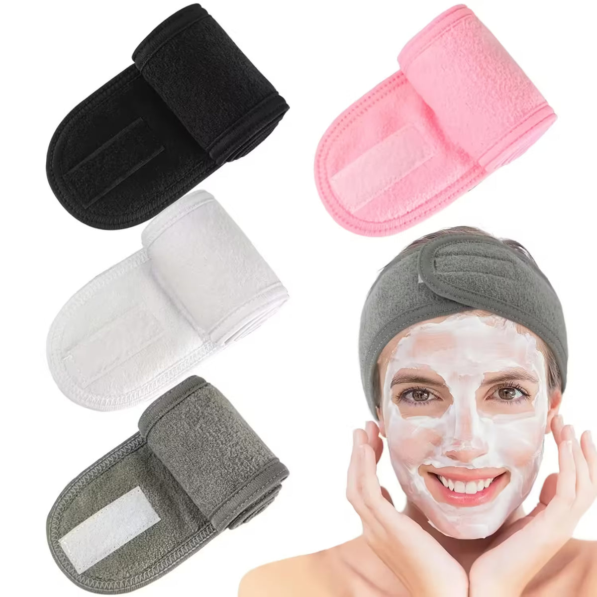 Adjustable Wide Hair Band for Women – Versatile Yoga, Spa, Bath, and Makeup Headband for Face Washing and Cosmetic Applications