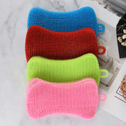 1 PIECE Silicone Dish Washing Brush & Scrubber Set - Durable Silicone Scouring Pad for Pots, Pans, and Fruit - Versatile Kitchen Cleaning Tool