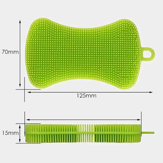1 PIECE Silicone Dish Washing Brush & Scrubber Set - Durable Silicone Scouring Pad for Pots, Pans, and Fruit - Versatile Kitchen Cleaning Tool