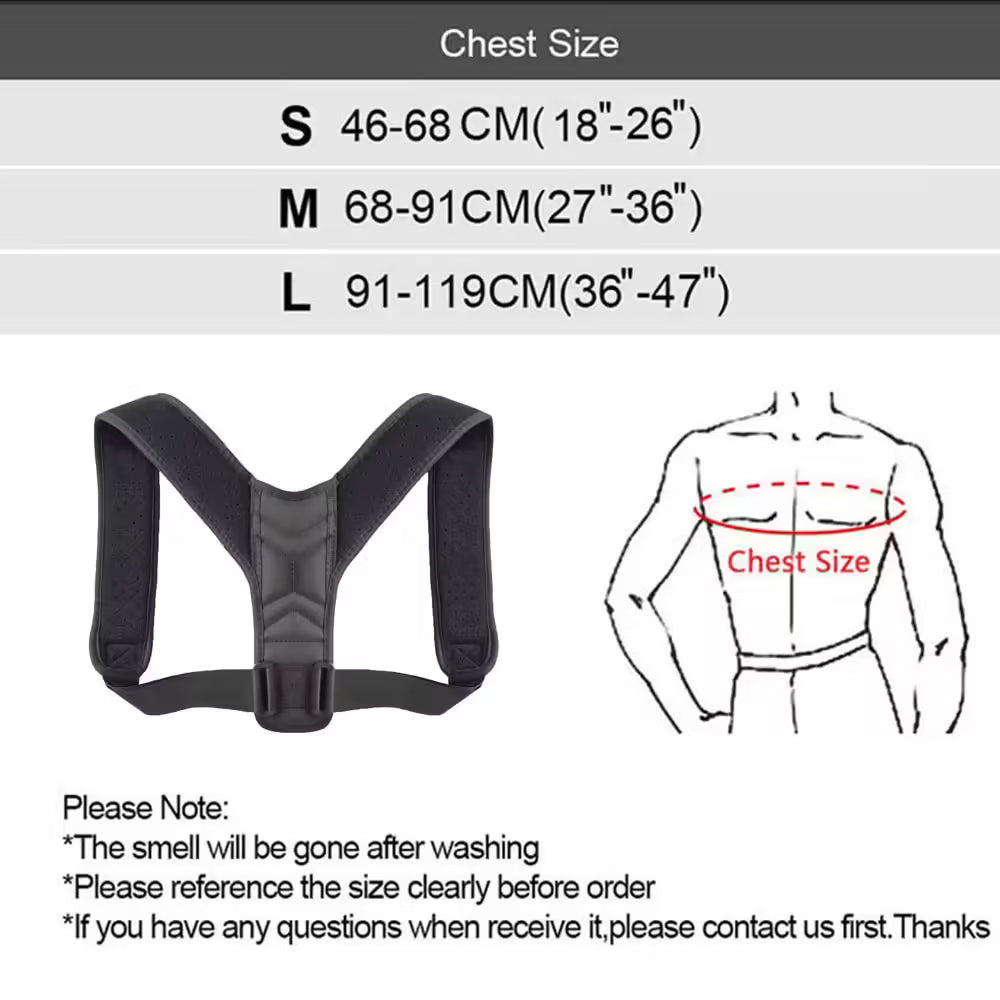 Adjustable Posture Corrector for Men and Women - Prevents Hunchback, Supports Shoulders and Spine