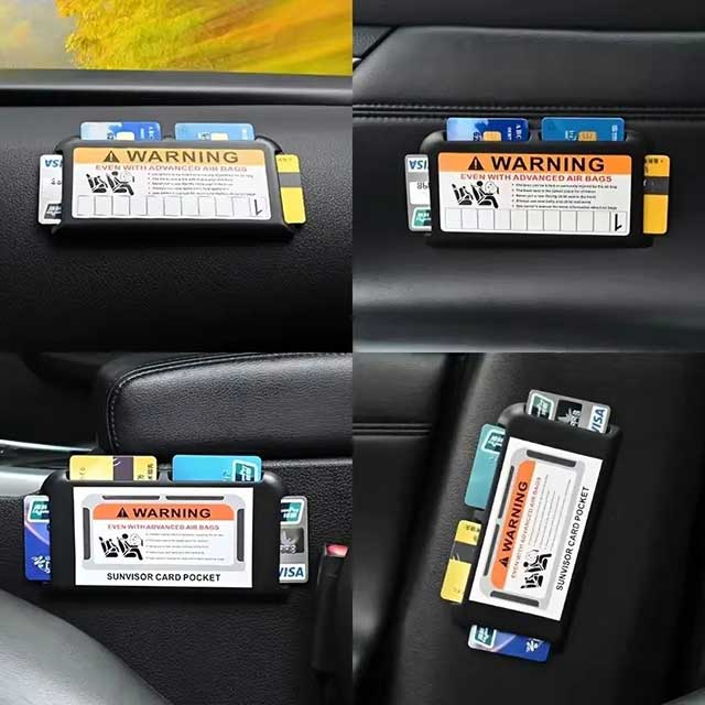 1 Pack Car Visor Card Holder – Durable PVC Temporary Parking Card & ID Storage Box for Credit Cards & Safe Organization