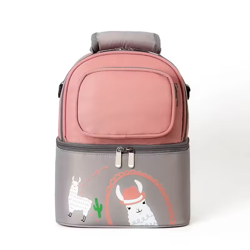 Sac isotherme double couche pour tire-lait et aliments pour bébé : Sac à dos isotherme de maternité avec conservation optimale des biberons (EGB243) 