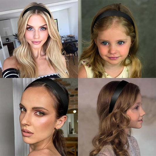 1.2 Inch Non-Slip Plain Headband for Women &amp; Girls – Solid Black DIY Cosplay &amp; Fashion Hair Accessory (1 Piece)