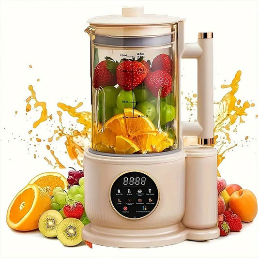 1.5L Large-Capacity Nut Milk & Juice Maker – Low-Noise, High Borosilicate Glass, Automatic Heating for Soy, Almond, & Plant-Based Milk