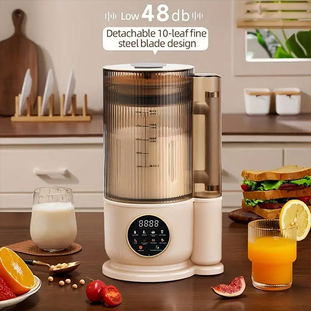 1.5L Large-Capacity Nut Milk & Juice Maker – Low-Noise, High Borosilicate Glass, Automatic Heating for Soy, Almond, & Plant-Based Milk