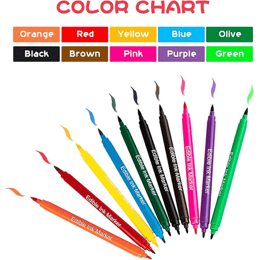 10-Pack Edible Food Coloring Pens