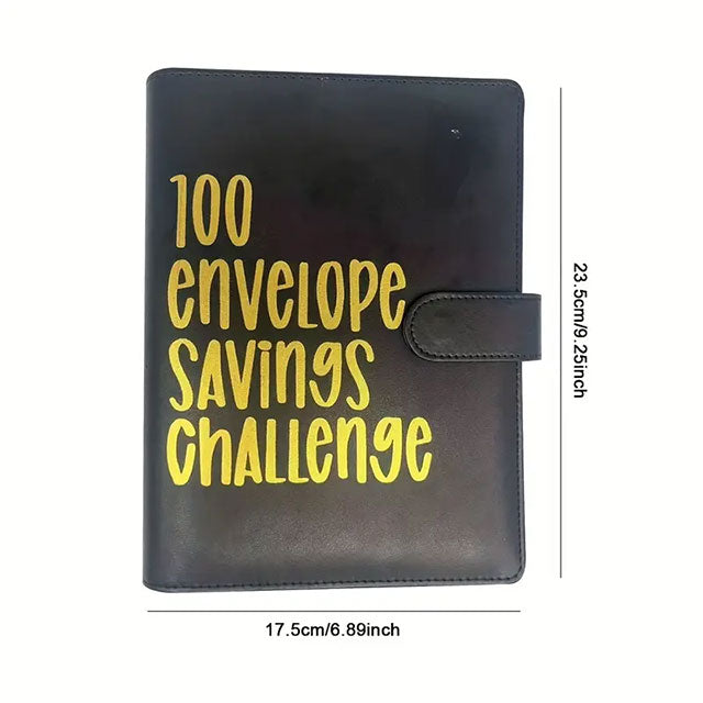 100 Envelope Challenge Binder – Fun & Easy Way to Save $5,050 – Budget Binder with Cash Notebook, 25 Inner Pages & 1 Digital Page for Money-Saving