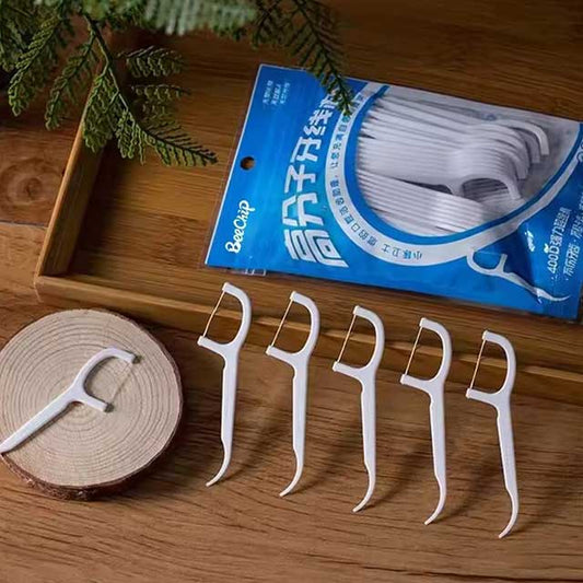 100 PCS Floss Family Pack – Ultra-Fine Disposable Toothpicks with Double Head for Portable Flossing & Dental Care
