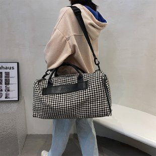 Luxury houndstooth Duffle Hand & Shoulder Bag (EGB161)