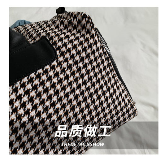 Luxury houndstooth Duffle Hand & Shoulder Bag (EGB161)