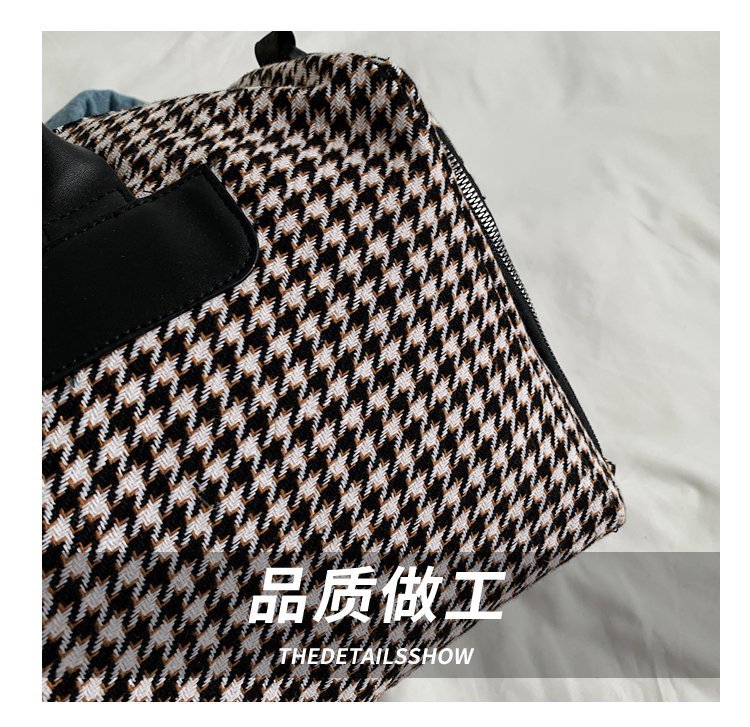 Sac de voyage de luxe à motif pied-de-poule (EGB161)