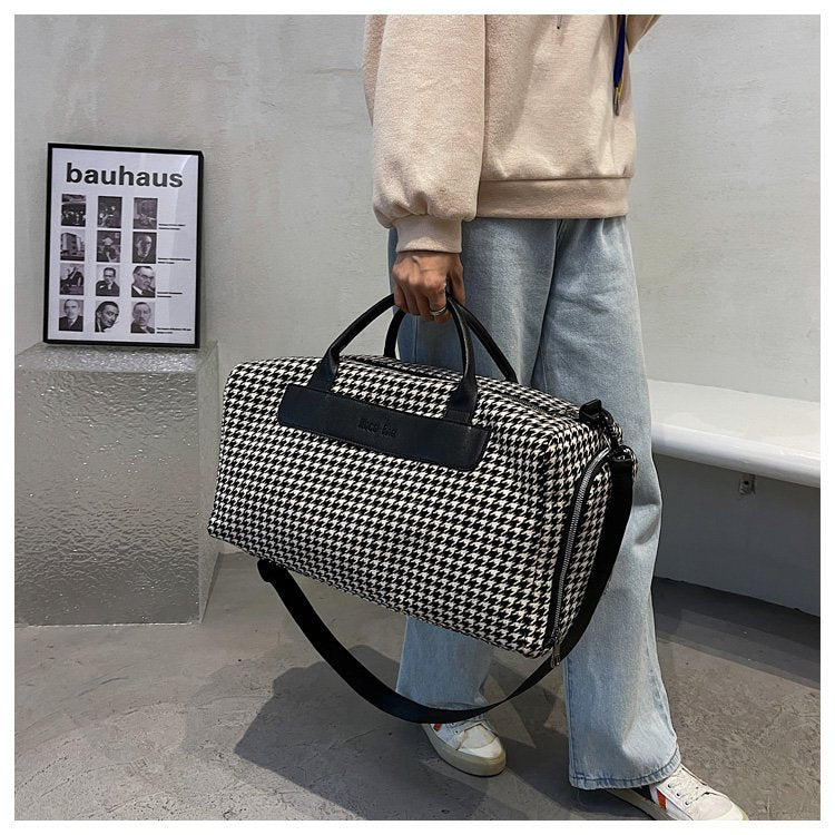 Sac de voyage de luxe à motif pied-de-poule (EGB161)
